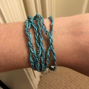 Blue wrap bracelet